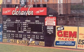 Ebbets Field 1953 Store Counter Advertising Standup Sign Brooklyn Dodgers Repro 